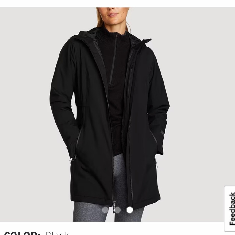 Women's Cloud Cap Stretch Insulated Waterproof Trench Coat